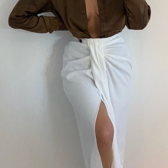 NWT - Zara Knotted Pareo Skirt - Picture 4 of 15